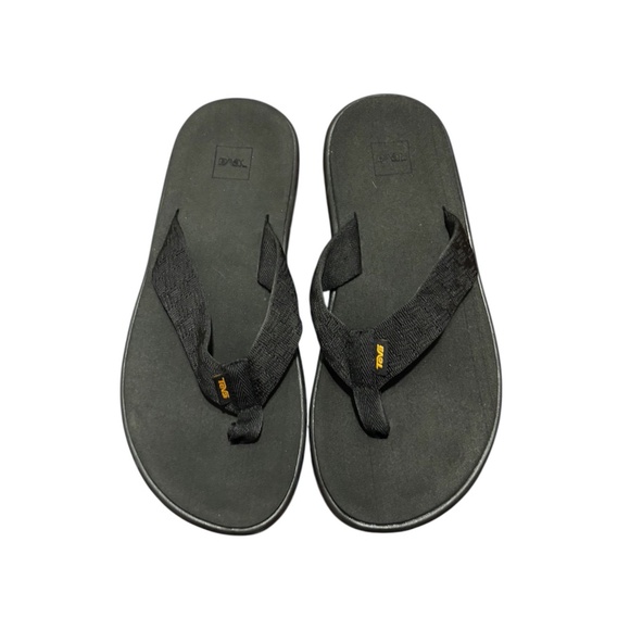 Teva Men's Voya Flip Flops in Black size 10 - Picture 1 of 8